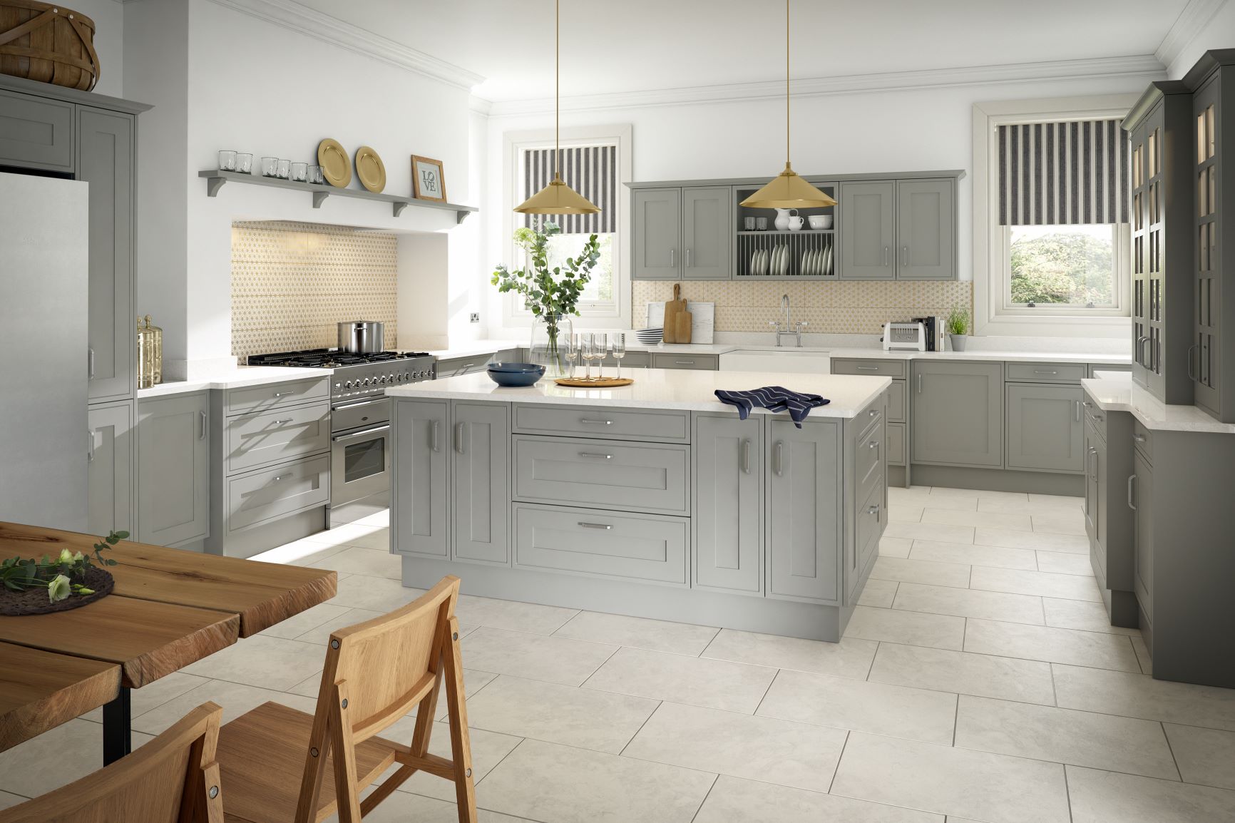 Mackintosh Edwardian Painted Light Grey kitchen